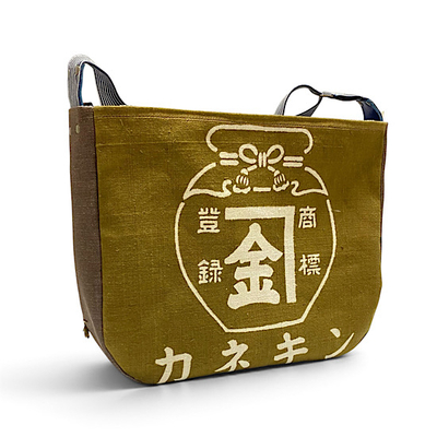 松山店】昭和のレトロ前掛けとデニムで作るバッグ - 店舗のイチオシ